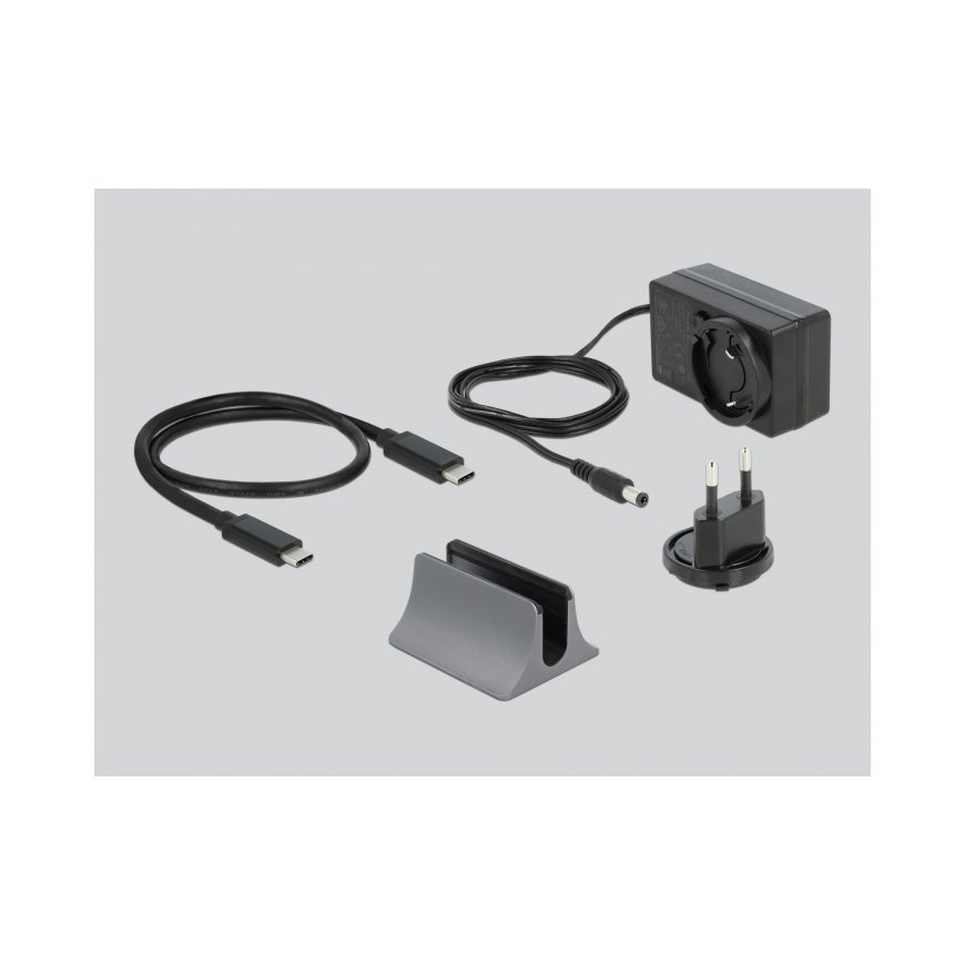 DeLOCK 87772 dokstacija Vadu Thunderbolt 3 Pelēks – 5