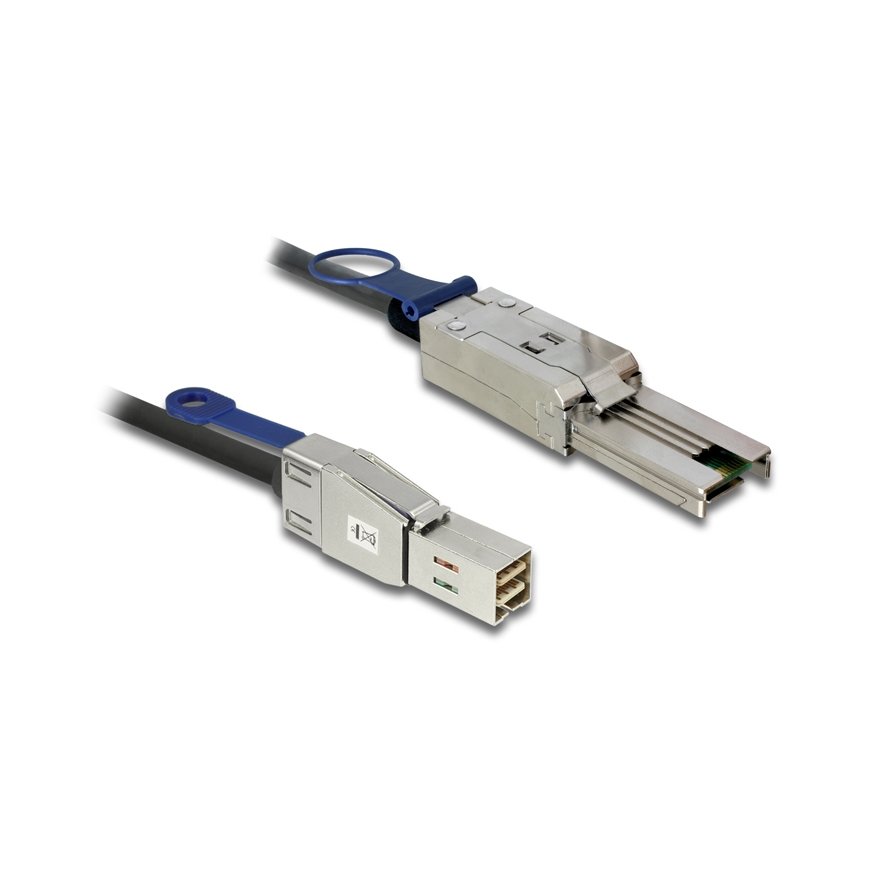 DeLOCK 83734 Serial Attached SCSI (SAS) kabelis 1 m Melns