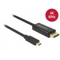 DeLOCK 85257 videokaabliadapter 3 m USB tüüp-C DisplayPort Must DeLOCK 85257 videokaabliadapter 3 m USB tüüp-C DisplayPort Must
