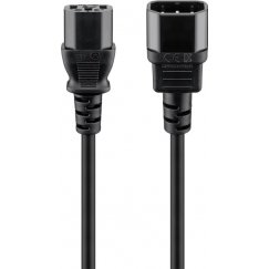 Goobay 95125 elektrības kabelis Melns 1 m IEC C14 IEC C13
