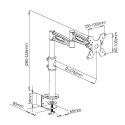 Techly 13-27" Desk Stand for Monitor Long Arm Tilt" ICA-LCD 502BK Techly 13-27" Desk Stand for Monitor Long Arm Tilt" ICA-LCD 502BK