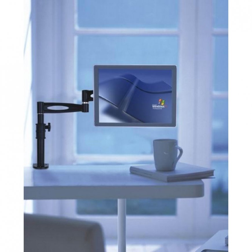 Techly 13-27" Desk Stand for Monitor Long Arm Tilt" ICA-LCD 502BK – 5