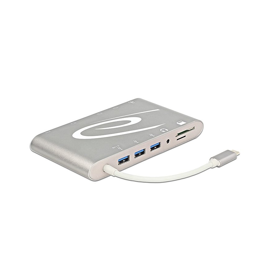 DeLOCK 87298 док-станция для ноутбука USB 3.2 Gen 1 (3.1 Gen 1) Type-C Серебристый