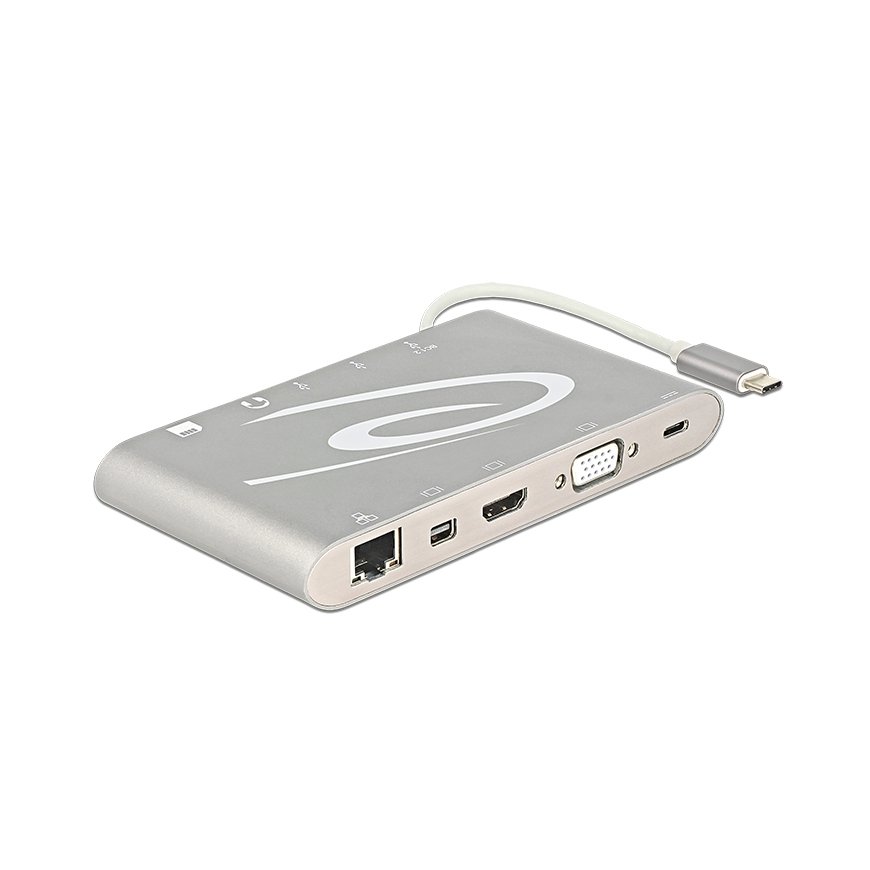 DeLOCK 87298 laptop dock/port replicator USB 3.2 Gen 1 (3.1 Gen 1) Type-C Silver – 2