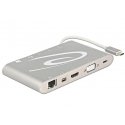 DeLOCK 87298 sülearvuti dokk ja pordireplikaator USB 3.2 Gen 1 (3.1 Gen 1) Type-C Hõbe DeLOCK 87298 sülearvuti dokk ja pordireplikaator USB 3.2 Gen 1 (3.1 Gen 1) Type-C Hõbe