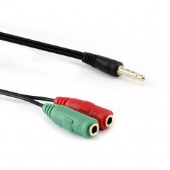 SBOX 35M-2X35F garso kabelis 0,2 m 3.5mm 2 x 3.5mm Juoda