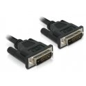 DeLOCK DVI 24+1 Cable 0.5m male/male DVI kabelis 0,5 m DVI-D Melns