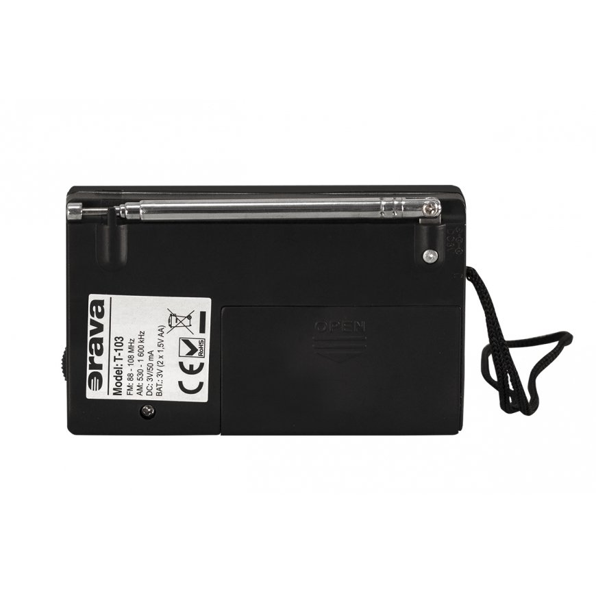Orava T-103 radio Portable Analog Black, Silver – 2