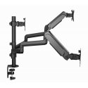 Gembird MA-DA3-01 monitora stiprinājums un statīvs 68,6 cm (27") Galds Melns