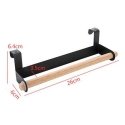 OEM Wooden Door Hook - Black - Kitchen Paper Holder