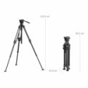 Video trikojis - Caruba Videostar 180 Pro 180cm 8kg apkrova, Juoda Video trikojis - Caruba Videostar 180 Pro 180cm 8kg apkrova, Juoda