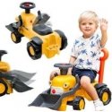 FALK Komatsu wheeled tractor-excavator with bucket and horn