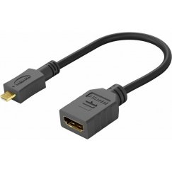 PremiumCord Flexi adapteris HDMI A tipo lizdas - mikro HDMI D tipo kištukas lanksčiam prijungimui
