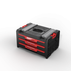 Q-Brick Tool Box with Drawers Qbrick System PRO 2.0 DRAWER 3 TOOLBOX PROFI BASIC