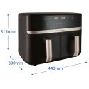 Russell Hobbs SatisFry Dual Basket Heißluftfritteuse Kahekohaline 9 l Eraldiseisev 2800 W Kuumaõhu f Russell Hobbs SatisFry Dual Basket Heißluftfritteuse Kahekohaline 9 l Eraldiseisev 2800 W Kuumaõhu f