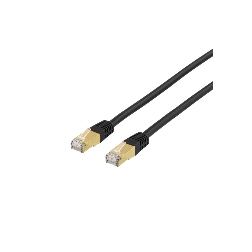 Deltaco STP-711S сетевой кабель Черный 1,5 m Cat7 S/FTP (S-STP)
