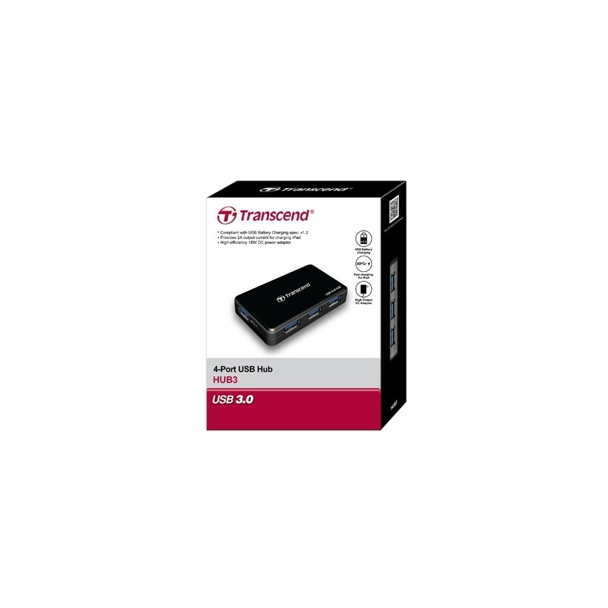 Transcend HUB3 Melns – 2
