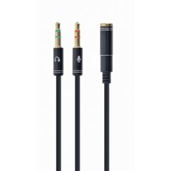 Gembird !Adapter audio stereo 3.5mm mini Jack/4PIN/ audiokaapeli 0,2 m 2 x 3.5mm musta