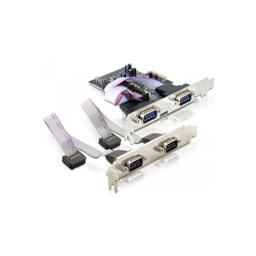 DeLOCK 4 x serial PCI Express card liidesekaart/adapter