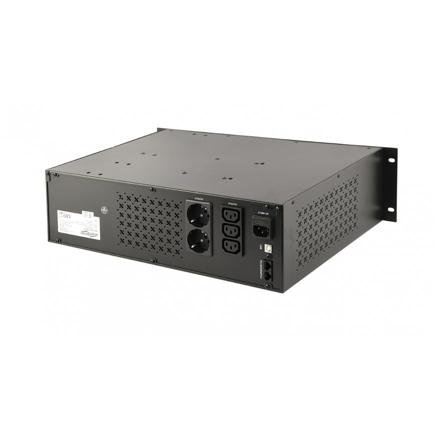 Gembird UPS-RACK-2000 nepertraukiamo maitinimo resursai (UPS) „Line-Interactive“ 2 kVA 1200 W 4 AC i – 2