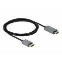 DeLOCK 85929 vaizdo kabelio adapteris 2 m HDMI A tipo (standartinis) DisplayPort Juoda, Pilka
