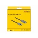 DeLOCK 85929 vaizdo kabelio adapteris 2 m HDMI A tipo (standartinis) DisplayPort Juoda, Pilka