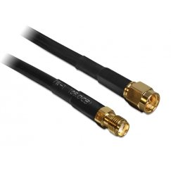 DeLOCK 10m SMA m/f коаксиальный кабель CFD200 Черный