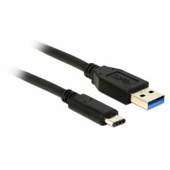 DeLOCK 0.5m USB3.1-C/USB3.1-A USB-kaabel USB 3.2 Gen 2 (3.1 Gen 2) 0,5 m USB A USB C Must