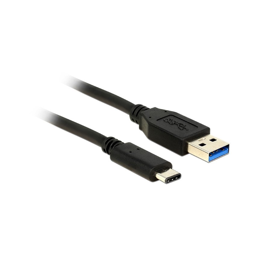 DeLOCK 0.5m USB3.1-C/USB3.1-A USB kabelis USB 3.2 Gen 2 (3.1 Gen 2) 0,5 m USB A USB C Melns