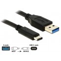 DeLOCK 0.5m USB3.1-C/USB3.1-A USB-kaabel USB 3.2 Gen 2 (3.1 Gen 2) 0,5 m USB A USB C Must