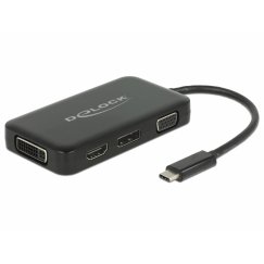 DeLOCK 63929 kannettavien tietokoneiden telakka ja porttitoistin USB 2.0 Type-C musta