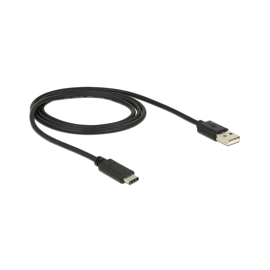 DeLOCK 83600 USB cable USB 2.0 1 m USB C USB A Black – 2