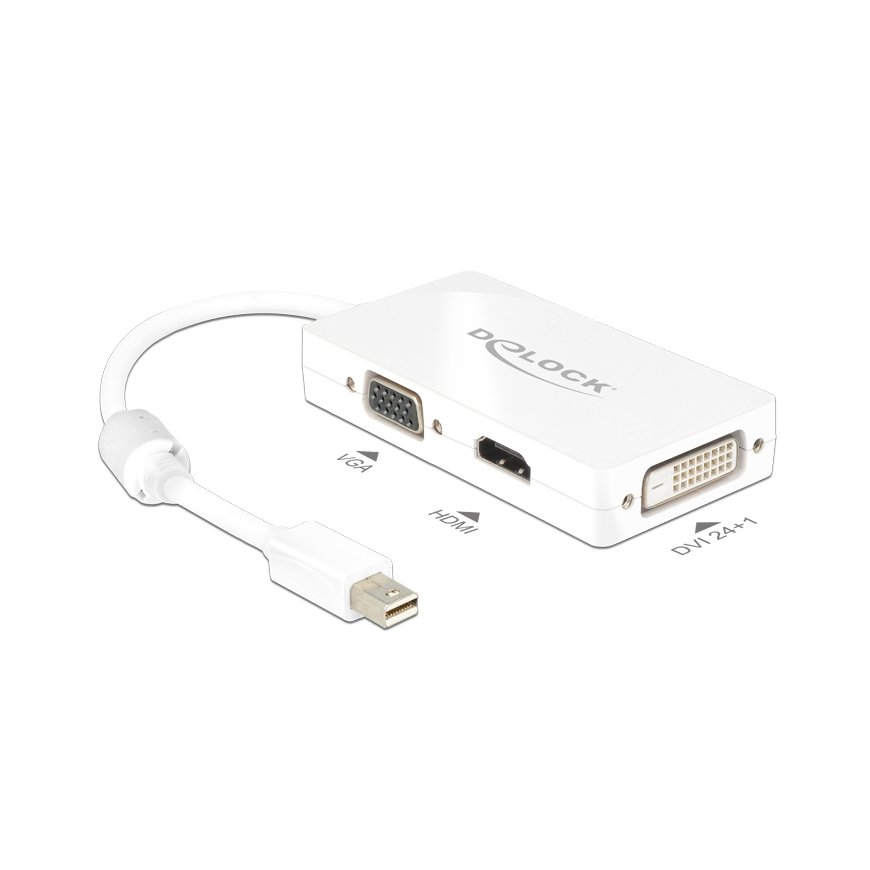 DeLOCK 0.16m DisplayPort/VGA + HDMI + DVI Mini DisplayPort VGA (D-Sub)+ HDMI + DVI White – 2