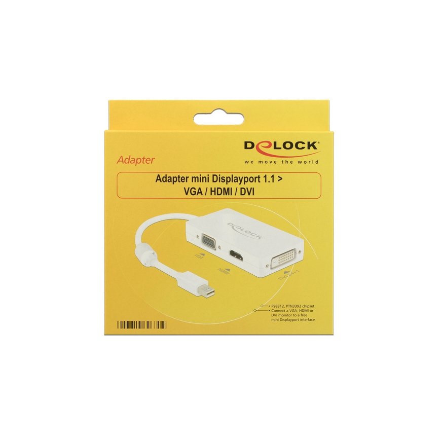DeLOCK 0.16m DisplayPort/VGA + HDMI + DVI 0,16 m Mini DisplayPort VGA (D-Sub)+ HDMI + DVI Белый – 3