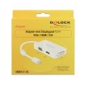 DeLOCK 0.16m DisplayPort/VGA + HDMI + DVI 0,16 m Mini DisplayPort VGA (D-Sub)+ HDMI + DVI Balts DeLOCK 0.16m DisplayPort/VGA + HDMI + DVI 0,16 m Mini DisplayPort VGA (D-Sub)+ HDMI + DVI Balts