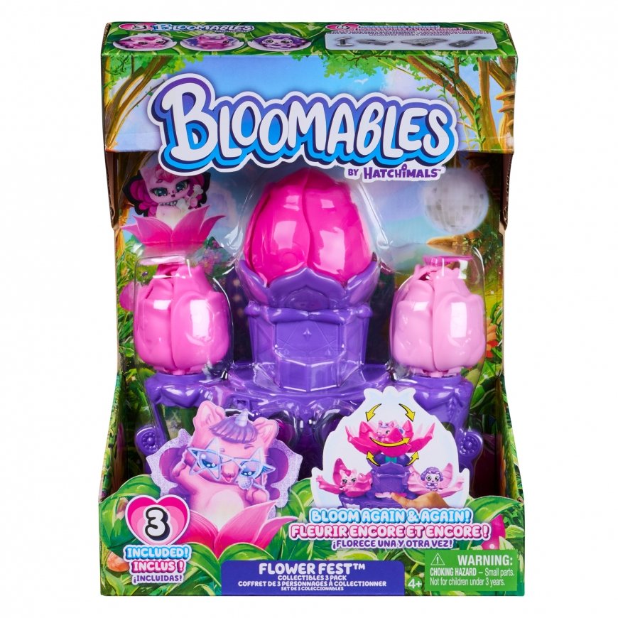 HATCHIMALS Leikkisetti Kukkaisjuhla, 3 hahmoa