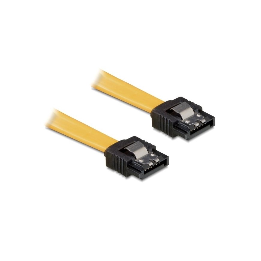 DeLOCK 0.3m SATA Cable SATA kabelis 0,3 m Geltona