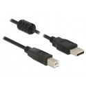 DeLOCK 0.5m, USB 2.0-A/USB 2.0-B USB cable USB A USB B Black DeLOCK 0.5m, USB 2.0-A/USB 2.0-B USB cable USB A USB B Black