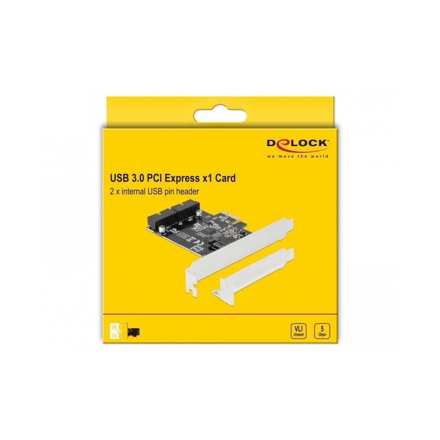 DeLOCK 90387 interfeisa karte/adapteris Iekšējs USB 3.2 Gen 1 (3.1 Gen 1) – 3