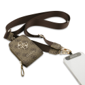 Guess Crossbody Strap PU 4G Metal Logo + Purse Brown