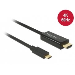 DeLOCK 85291 video kabeļu aksesuārs 2 m USB Veids-C HDMI Melns