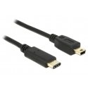 DeLOCK 2m, USB2.0-C/USB2.0 Mini-B USB cable Mini-USB B USB C Black DeLOCK 2m, USB2.0-C/USB2.0 Mini-B USB cable Mini-USB B USB C Black