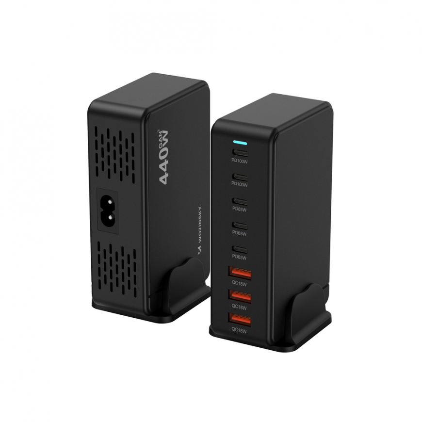Wozinsky WSL-440 440W Gan QC3 Charging Station - Black – 2