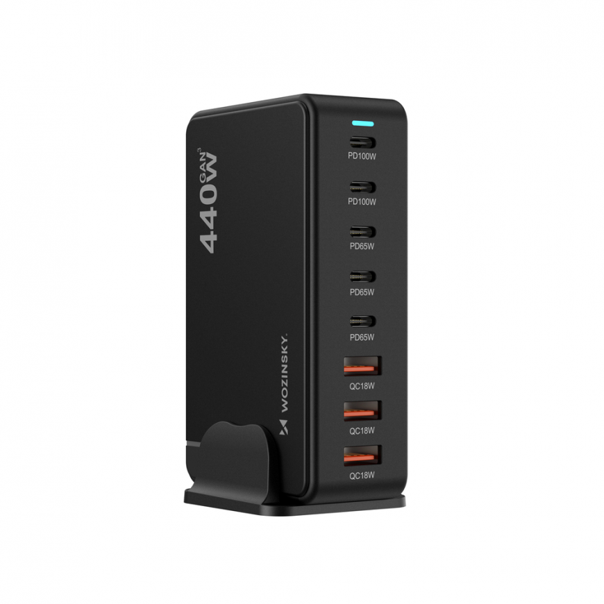 Wozinsky WSL-440 440W Gan QC3 Charging Station - Black – 3