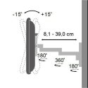 Techly 13-30" Wall Bracket for LED TV LCD Tilting 3 Joints Silver" ICA-LCD 104
