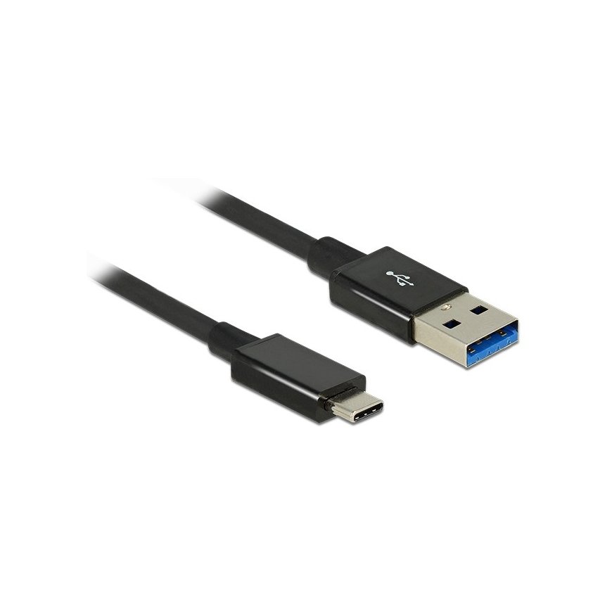 DeLOCK 1m USB 3.1 Gen 2 Type-C/Type-A USB кабель USB 3.2 Gen 2 (3.1 Gen 2) USB A USB C Черный