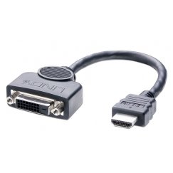 Lindy 41227 vaizdo kabelio adapteris 0,2 m DVI-D HDMI Juoda