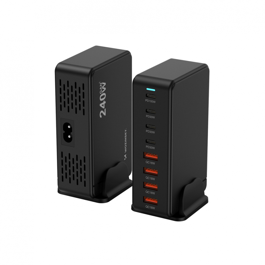 Wozinsky 240W GaN QC3 Charging Station - Black – 3