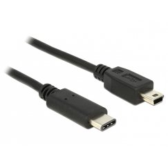DeLOCK 83603 USB-kaapeli USB 2.0 1 m USB C Mini-USB B musta