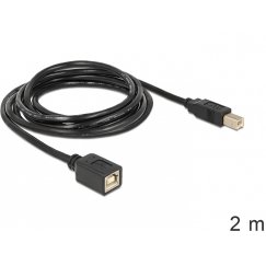 DeLOCK USB2.0-B - USB2.0-B, 2m USB-kaapeli USB B musta